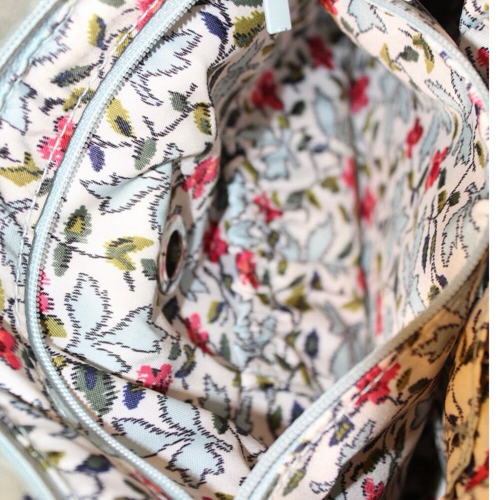 Vera Bradley Quilted Floral Tote with Light Blue Accents – Classic Floral Print - Picture 5 of 10